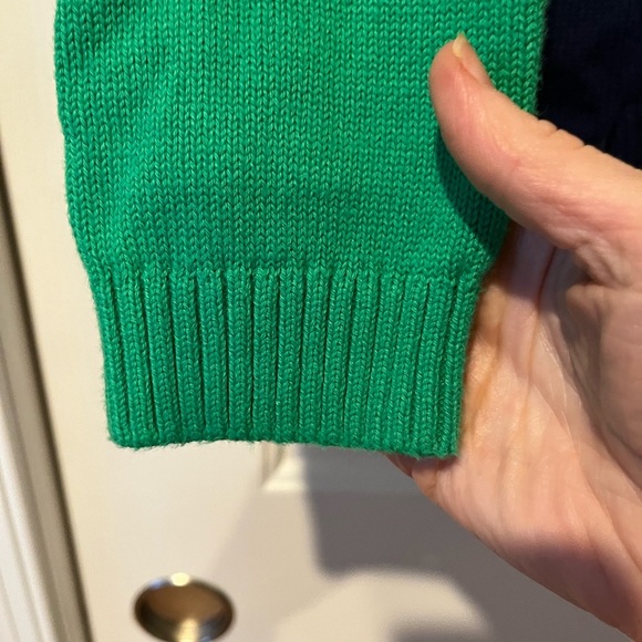 J Crew size S color block quarter-zip sweater - Picture 6 of 10